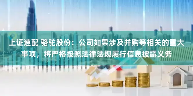 上证速配 骆驼股份：公司如果涉及并购等相关的重大事项，将严格按照法律法规履行信息披露义务